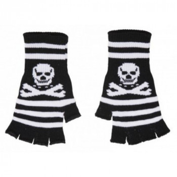 Guanti neri di lana senza...