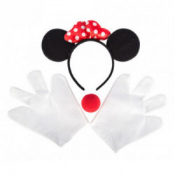 Set topolina (cerchietto, guanti e naso) in busta c/cav.