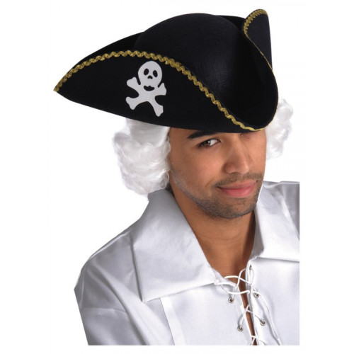 Cappello pirata in feltro con cartellino/etichetta