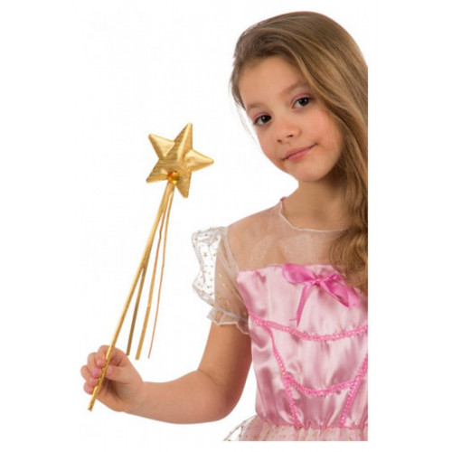 Bacchetta fata in tessuto oro h. cm. 40 ca. in...