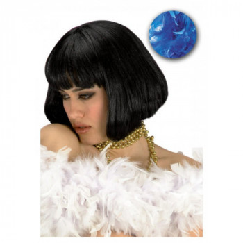 Boa di piume blu l.cm.180...