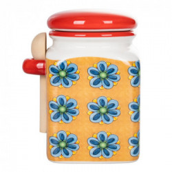 Villa D'este Home Tivoli 'Infinito Ventotene', Barattolo con Cucchiaino in Bamboo