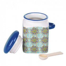 Villa D'este Home Tivoli 'Infinito Panarea', Barattolo con Cucchiaino in Bamboo