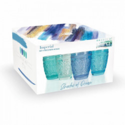Villa D'Este Home Tivoli 'Imperial Ocean', Set 4 Bicchieri Acqua
