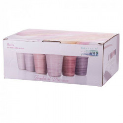 Villa D'Este Home Tivoli 'Baita Provance', Set 6 Bicchieri in Ceramica