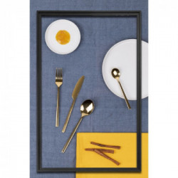 Villa D'Este Home Tivoli 'Stylo', Set Posate 24 Pezzi, Oro Lucido