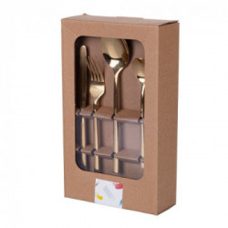 Villa D'Este Home Tivoli 'Stylo', Set Posate 24 Pezzi, Oro Lucido