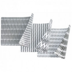 Villa D'Este Home Tivoli 'Afro', Set 6 Tovagliette Double Face 3 decori