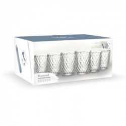 Villa D'Este Home Tivoli 'Diamond', Set 6 Bicchieri Trasparenti
