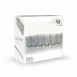 Villa D'Este Home Tivoli 'Kalahari', Set 6 Bicchieri Trasparenti con Decoro