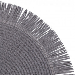 Villa D'Este Home Tivoli 'Shades Of Stone', Set 4 Tovagliette in carta con frange assortite