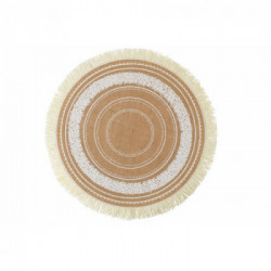 Villa D'Este Home Tivoli 'White', Set 6 Tovagliette in Juta Assortite