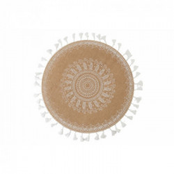 Villa D'Este Home Tivoli 'White', Set 6 Tovagliette in Juta Assortite