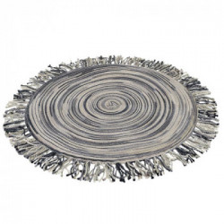 Villa D'Este Home Tivoli 'Shades of Stones', Set 6 Tovagliette Tonde con Frange