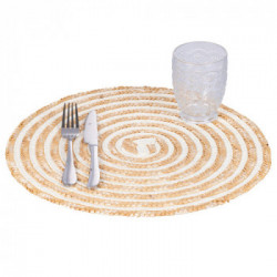 Villa D'Este Home Tivoli 'Spiral Chocolate', Set 4 Tovagliette Tonde Assortite