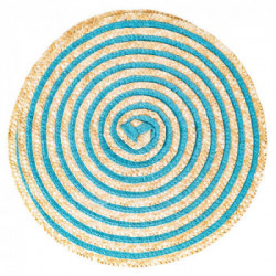 Villa D'Este Home Tivoli 'Spiral Ocean', Set 6 Tovagliette Tonde Assortite