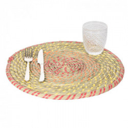 Villa D'Este Home Tivoli 'Mexico Sunset', Set 6 Sottopiatti Paglia	