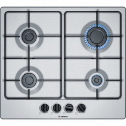 Bosch PGP6B5B85 - Piano Cottura a Gas, Serie 4, 4 Fuochi, 60 cm, Inox