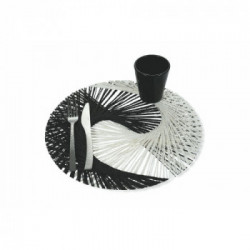 Villa D'Este Home Tivoli 'Zen', Set 6 Tovagliette Tonde in Rafia