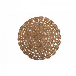 Villa D'Este Home Tivoli 'Uncinetto Chocolate', Set 6 Tovagliette Carta