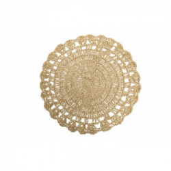 Villa D'Este Home Tivoli 'Uncinetto Chocolate', Set 6 Tovagliette Carta