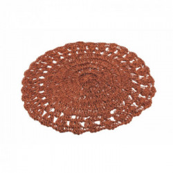 Villa D'Este Home Tivoli 'Uncinetto Chocolate', Set 6 Tovagliette Carta