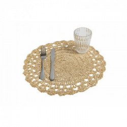 Villa D'Este Home Tivoli 'Uncinetto Chocolate', Set 6 Tovagliette Carta