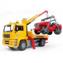 Bruder 02750 - Camion MAN TGA Trasporto Jeep