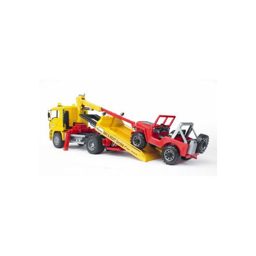 Bruder 02750 - Camion MAN TGA Trasporto Jeep