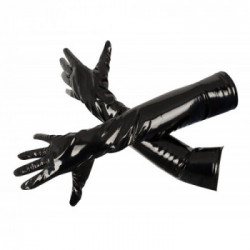 Black Level Vinyl Gloves - Guanti, Lunghi, Neri, Seducenti, Taglia M
