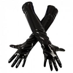 Black Level Vinyl Gloves - Guanti, Lunghi, Neri, Seducenti, Taglia M