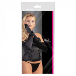 Cottelli Accessoires Gloves B - Guanti, Lunghi, Elasticizzati, Neri, Taglia S-L