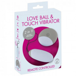 You2Toys RC Love Ball & Touch - Vibratore da Appoggio, Stimolante, Controllo Remoto, Impermeabile, Ricaricabile, Bianco