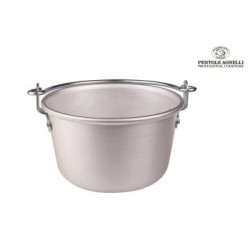 Pentole Agnelli 'Family Cooking Alluminio', Paiolo con manico arco e orlo Ø 32 cm	