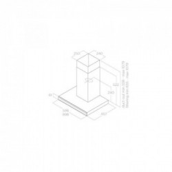 Elica ADÉLE BL MAT/A/90 - Cappa Aspirante a Parete, Nero, 770 m³/h, PRF0182410, A