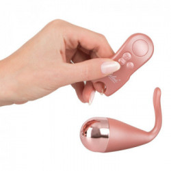 Beloù DV Rose Gold - Uovo Vibrante, Doppia Stimolazione, 4 MOD, Telecomando, Impermeabile, Ricaricabile, Rosa