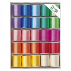 SCATOLA DA 25 ROCCHETTINI COLORI ASSORTITI ART.8200 MT 10 6800 MM 10