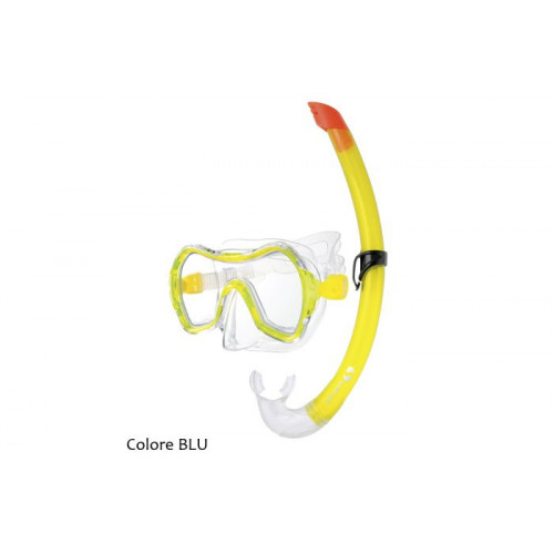 SET MASCHERA+BOCCAGLIO RAINBOW BLU L