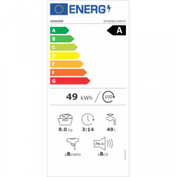 Hisense WFGE901439VM - Lavatrice a Carica Frontale, 9 Kg, 1400 Giri, Classe A