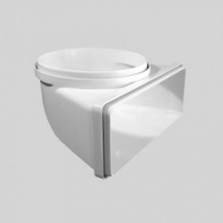 Elica CURVA ROTONDO RETTANGOLARE - Curva Rotonda Rettangolare 22x9 cm, Ø 15,00 cm , 1053P