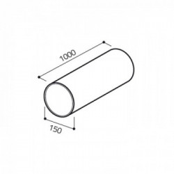 Elica TUBO ROT.RIGIDO D150 1000MM - Tubo Rotondo, 1053W
