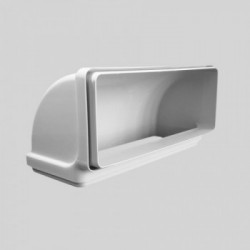 Elica CURVA RETTANGOLARE VERTIC.90° - Curva Rettangolare 90° Verticale 22x9 cm, 1053S