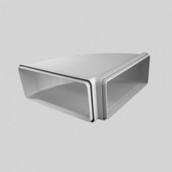 Elica CURVA RETTANGOLARE ORIZZONTALE 90° - Curva Rettangolare 90° Orizzontale 22x9 cm, 1053R