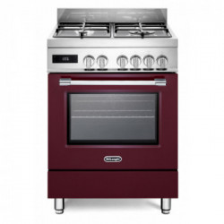 De’Longhi PRO 66 MR P cucina Gas Bordeaux, Acciaio inossidabile A