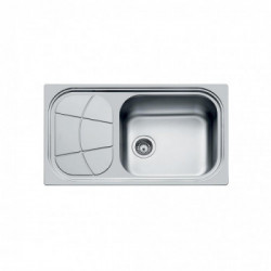 Foster 1561 202 - Lavello Big Bowl Sopratop, Vasca a SX, Inox Spazzolato, 86 x 50 cm