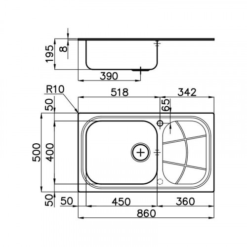 Foster 1561 202 - Lavello Big Bowl Sopratop,...