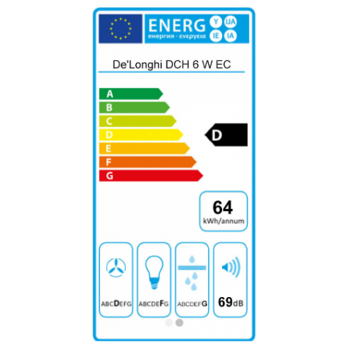 De'Longhi DCH 6 W EC - Cappa Aspirante...