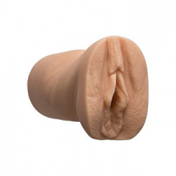 DocJohnson The Vicky Quickie Ultraskyn Double Ende - Masturbatore, Doppio Orifizio, Realistico, Color Pelle, Senza Vibrazione