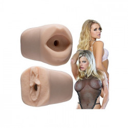 DocJohnson Malkova & Vette Double Pocket Pussy - Masturbatore a Forma di Vagina e Bocca, Realistico, Color Pelle, Senza