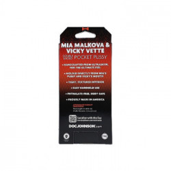 DocJohnson Malkova & Vette Double Pocket Pussy - Masturbatore a Forma di Vagina e Bocca, Realistico, Color Pelle, Senza
